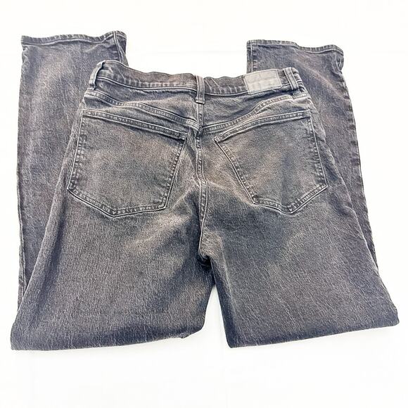 Madewell '90s Straight Zip Fly Gray Charcoal Black Wash Denim Jeans Size 30 - Picture 5 of 9